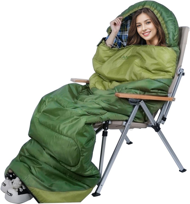 Kanyak Camping Sleeping Bag, 32℉ Sleeping Bags for Adults Kids Teens Cold Weather Warm Sleeping Bag Winter for 3-4 Season Camping, Camping Gear Equipment, Traveling, and Outdoors - Image 5